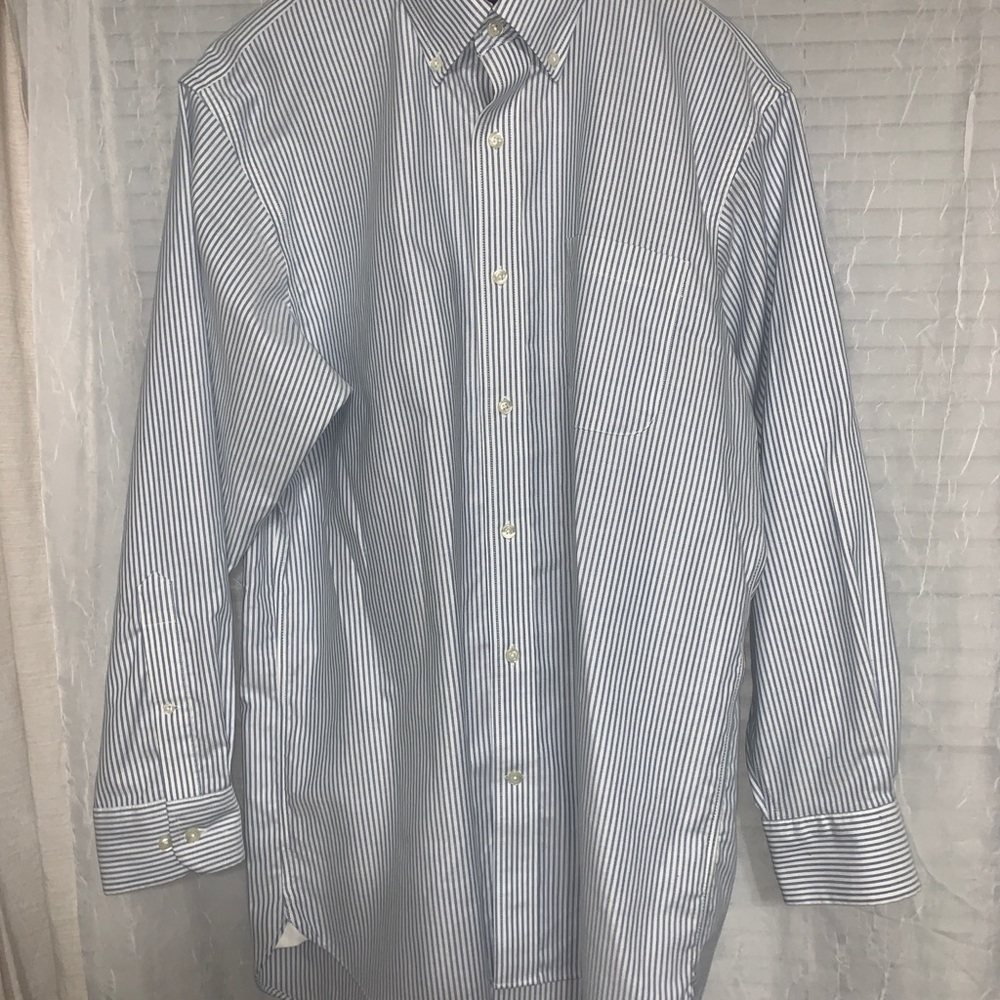 Men's Lands End Button Down Shirt Size 15.5-32Blue